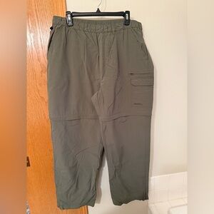 Mens Gander Mountain olive convertible pant/shorts